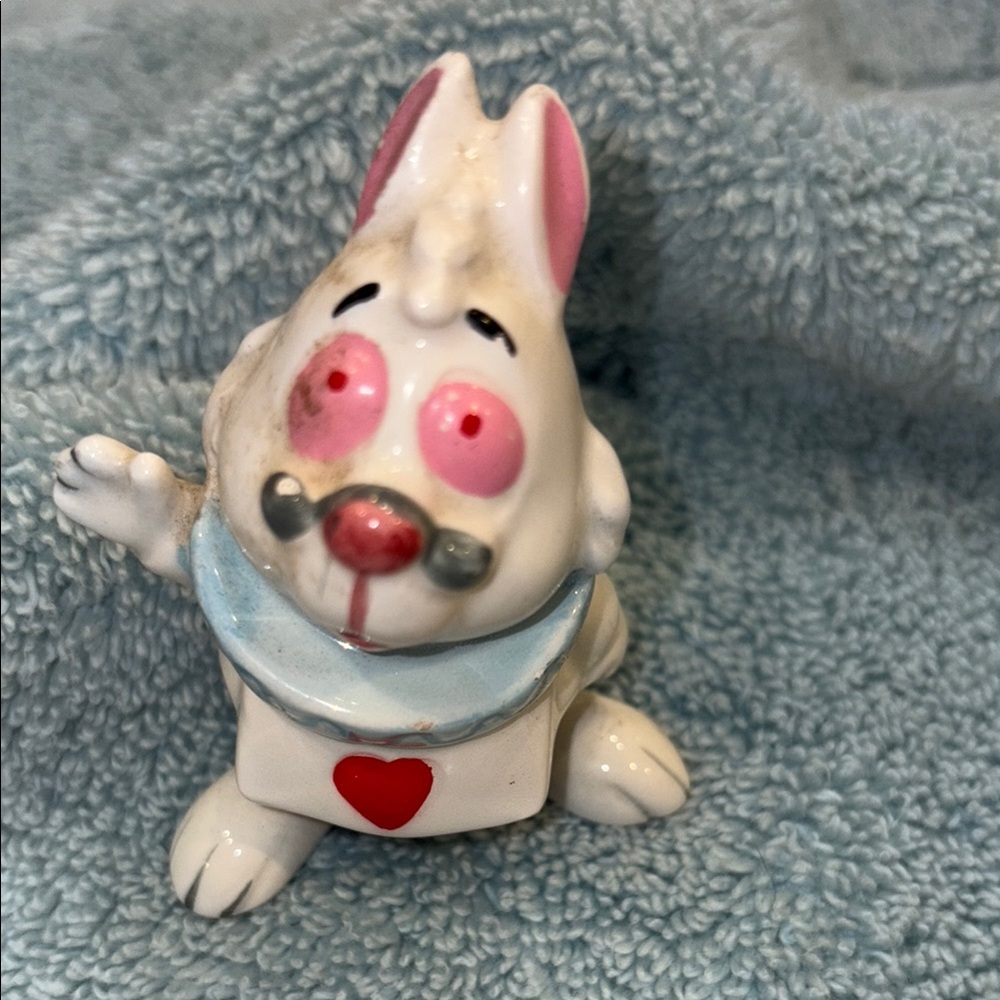Lower Price!!!Walt Disney Ceramic White Rabbit Figurine from Alice in Wonderland